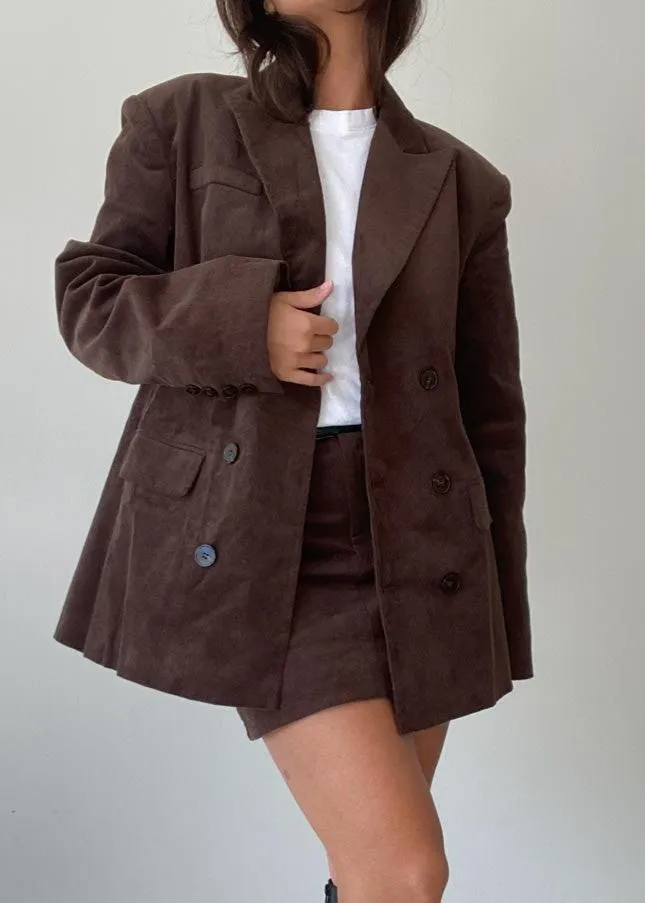 Mocha Corduroy Blazer