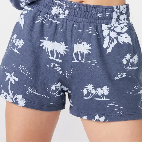 Monrow Hawaiian Vintage Ex Boyfriend Shorts