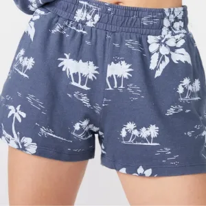 Monrow Hawaiian Vintage Ex Boyfriend Shorts