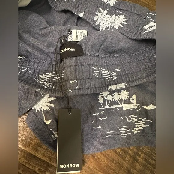 Monrow Hawaiian Vintage Ex Boyfriend Shorts