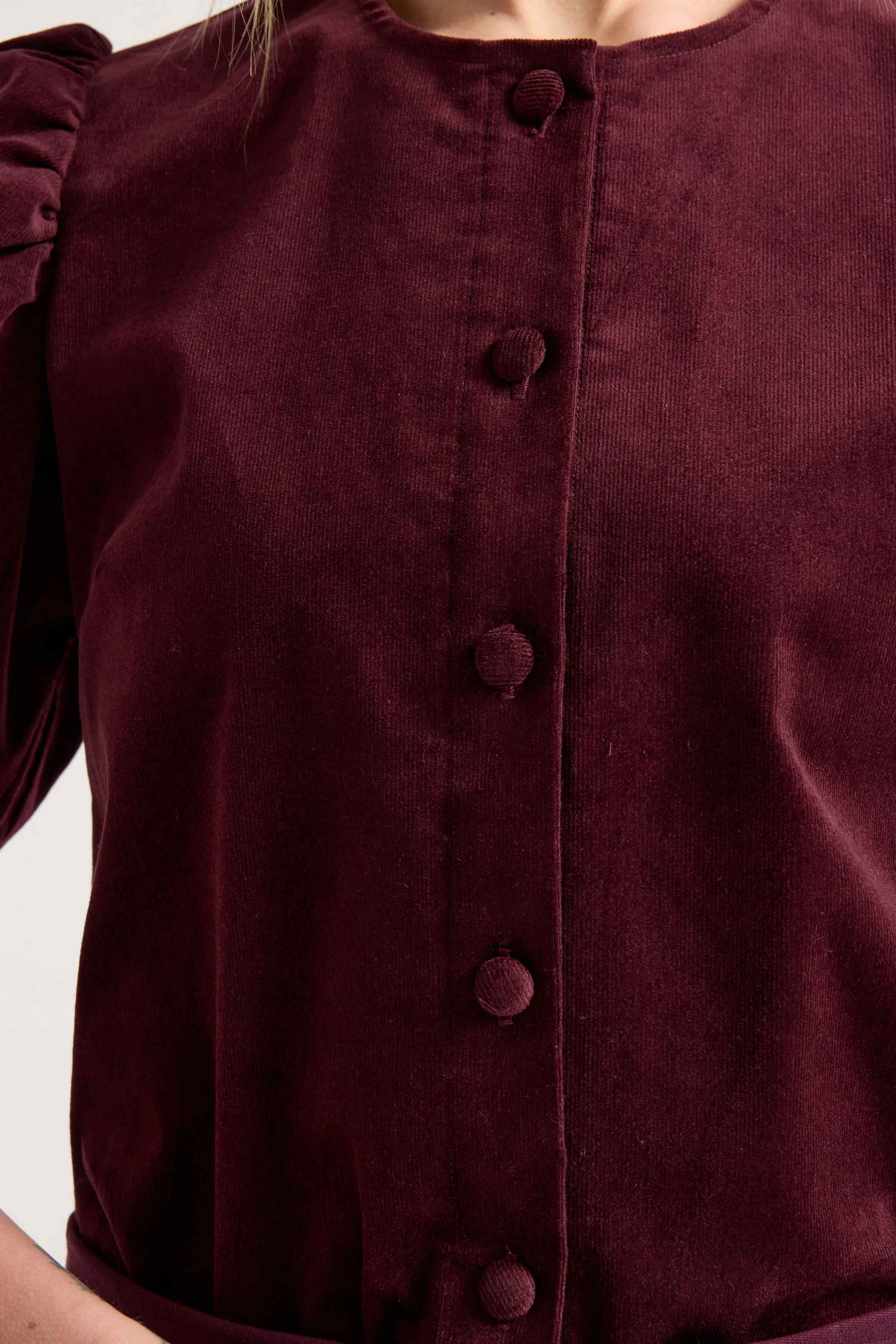 Moonflower Shirt - Sangria Cord