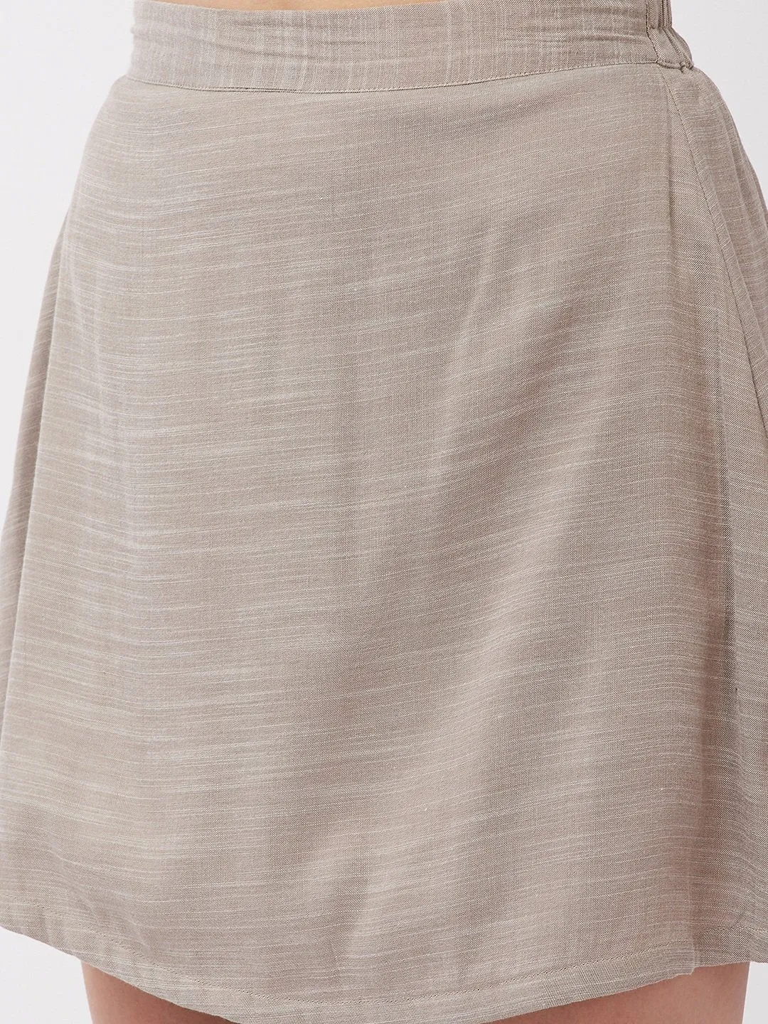Mushroom Gray Short Skirt
