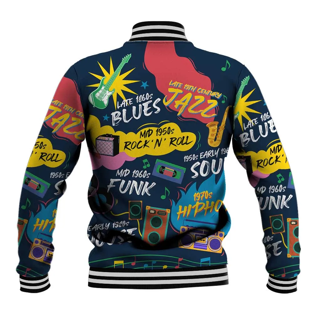 Music That Makes Us Proud African Baseball Jacket Black People DT02