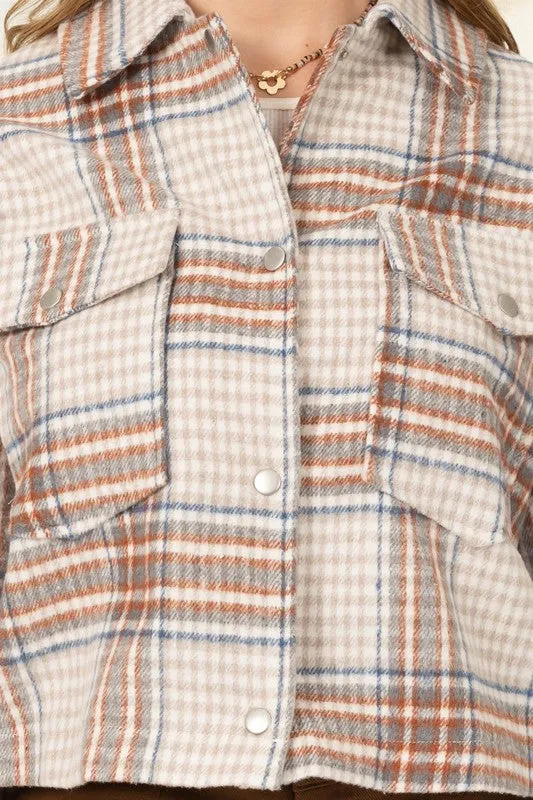 My Squad Plaid Button Jacket - Final Sale