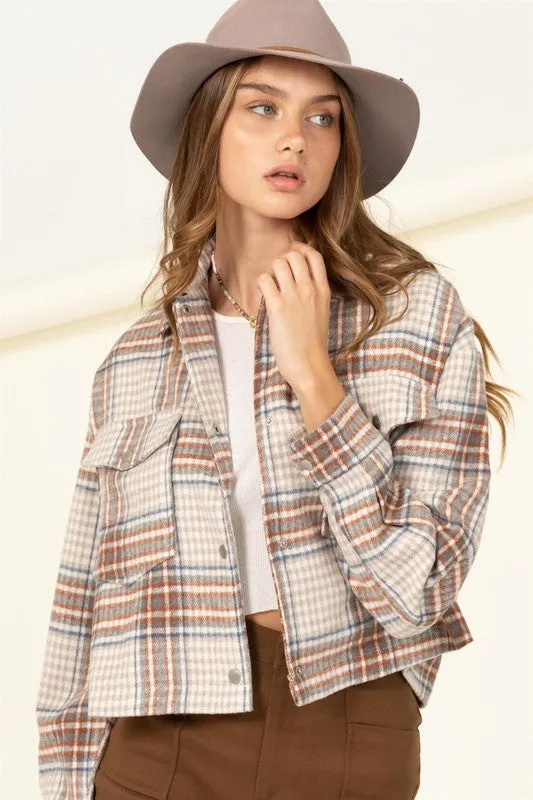 My Squad Plaid Button Jacket - Final Sale