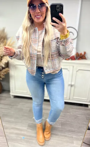 My Squad Plaid Button Jacket - Final Sale