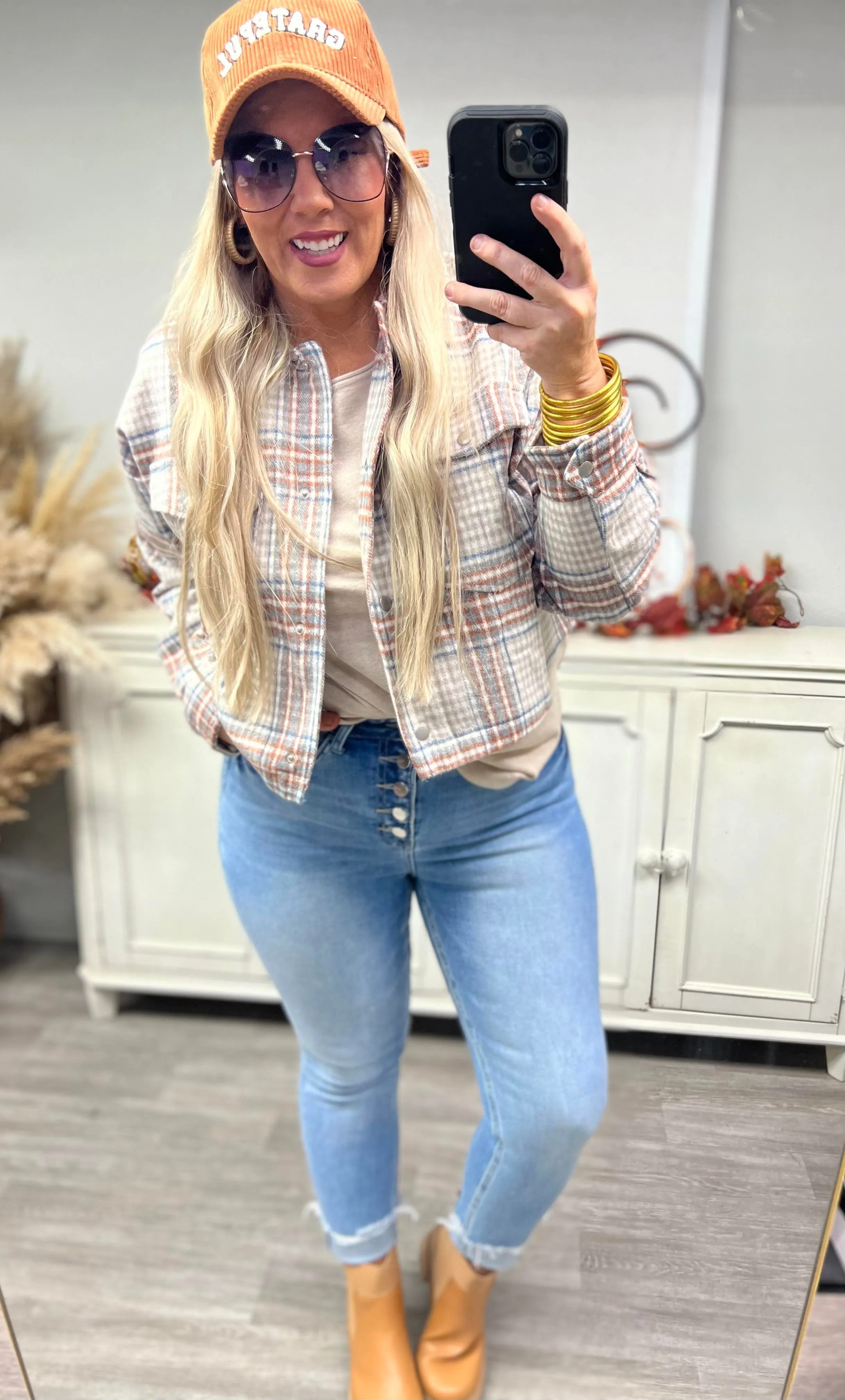 My Squad Plaid Button Jacket - Final Sale