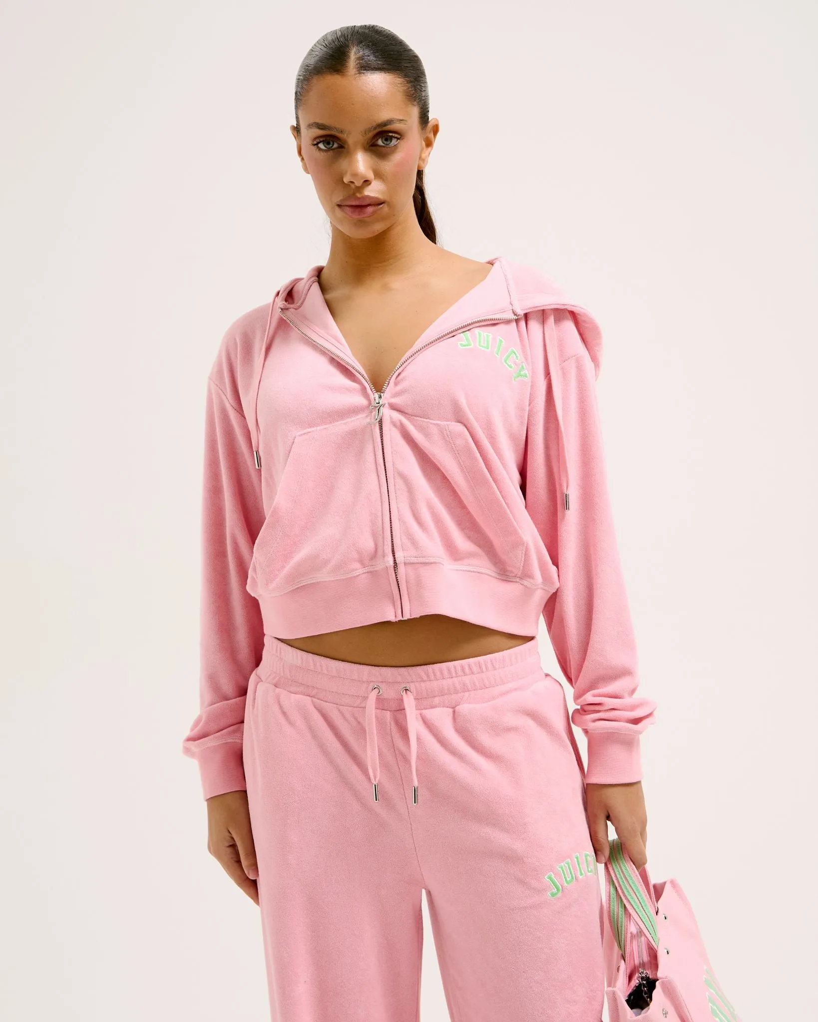Nala Collegate Oversized Cropped Hoodie