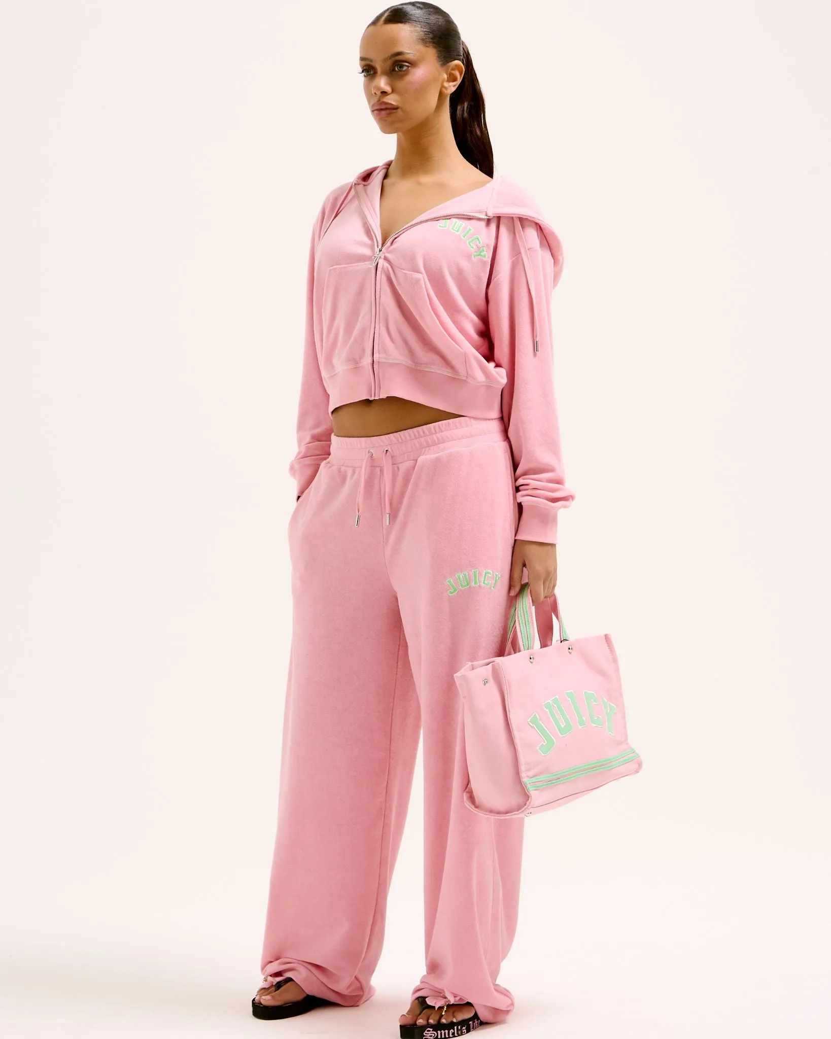 Nala Collegate Oversized Cropped Hoodie