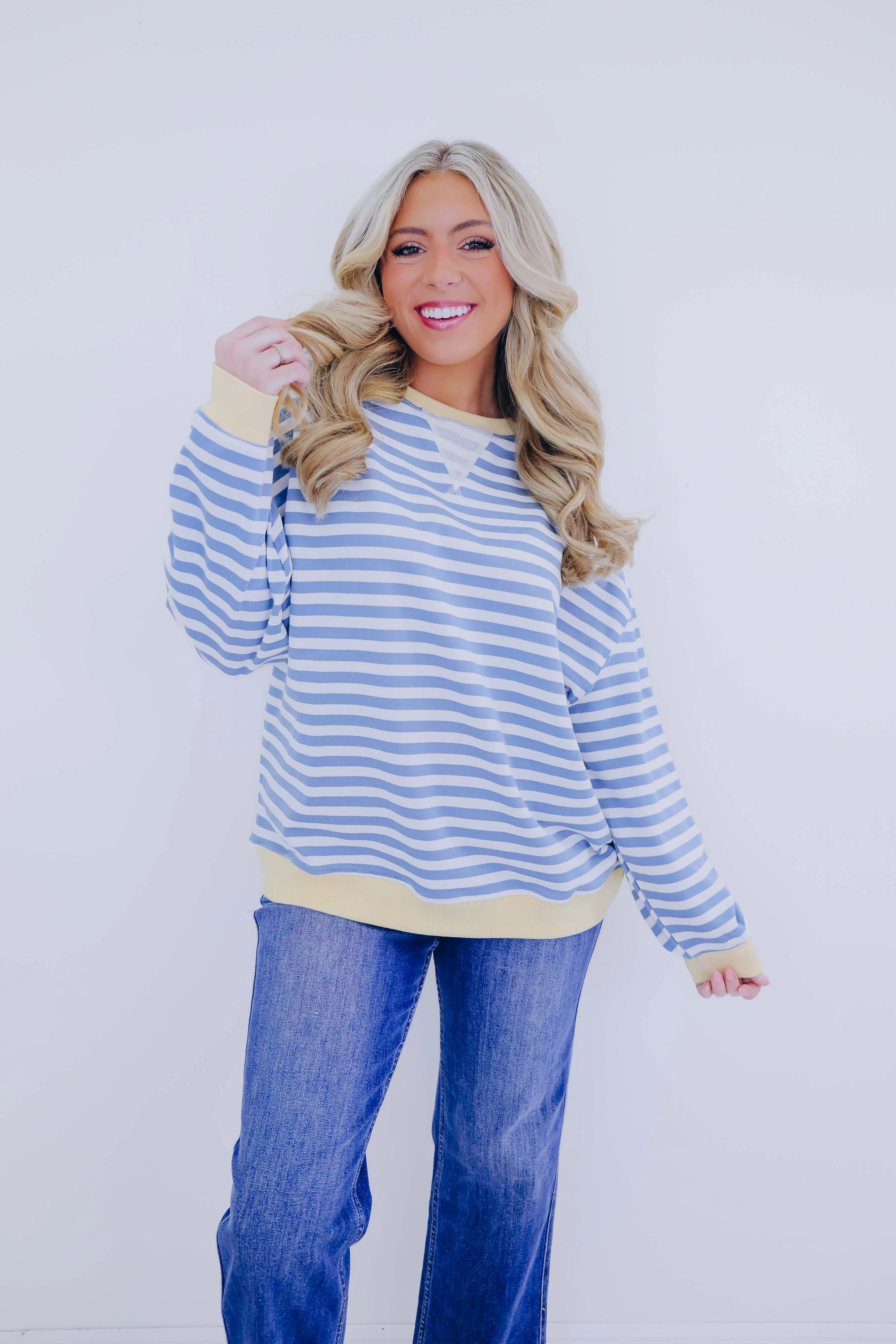 Nantucket Striped Pullover Sweatshirt