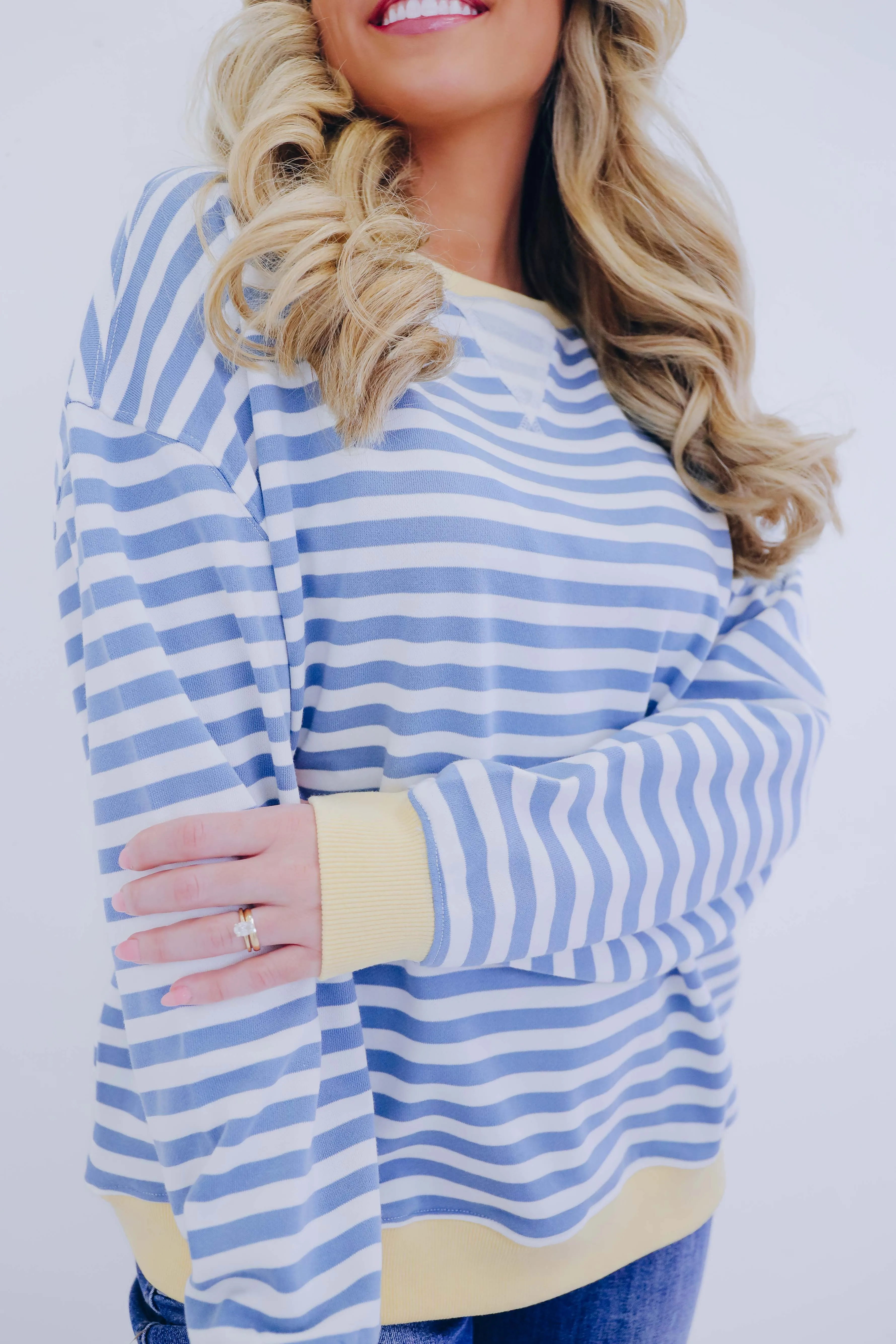 Nantucket Striped Pullover Sweatshirt