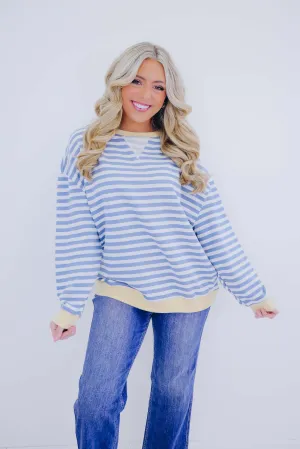 Nantucket Striped Pullover Sweatshirt