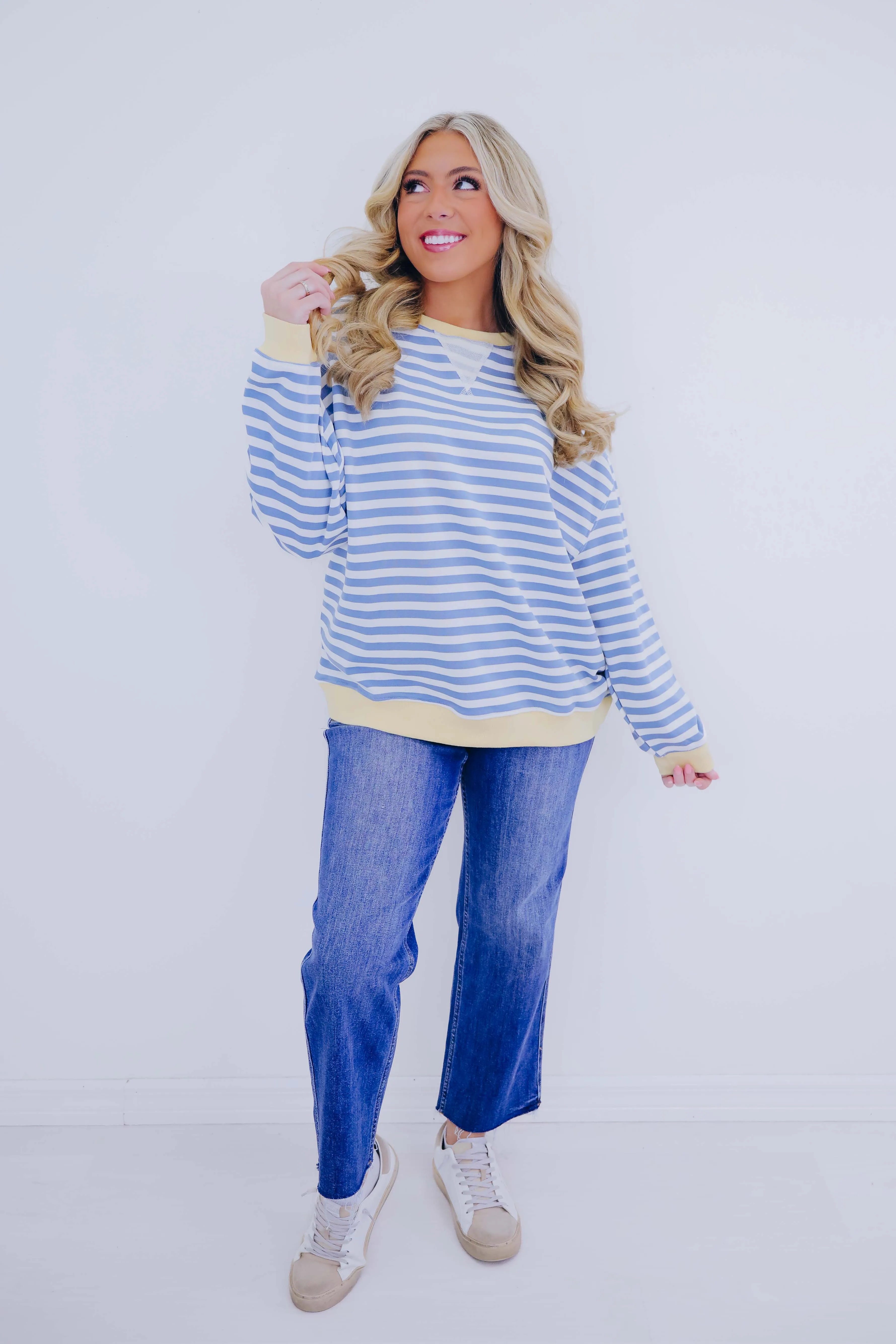 Nantucket Striped Pullover Sweatshirt