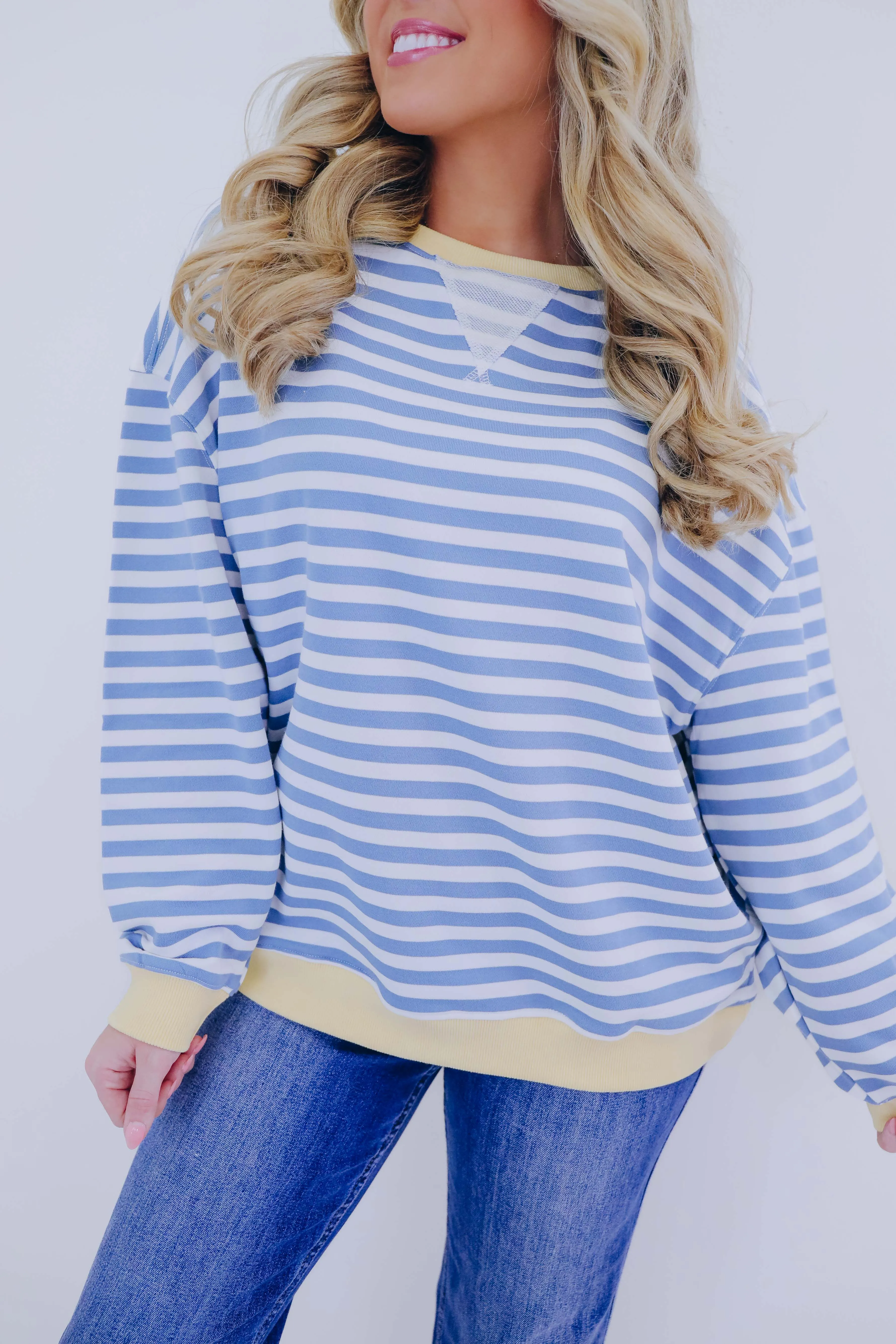 Nantucket Striped Pullover Sweatshirt