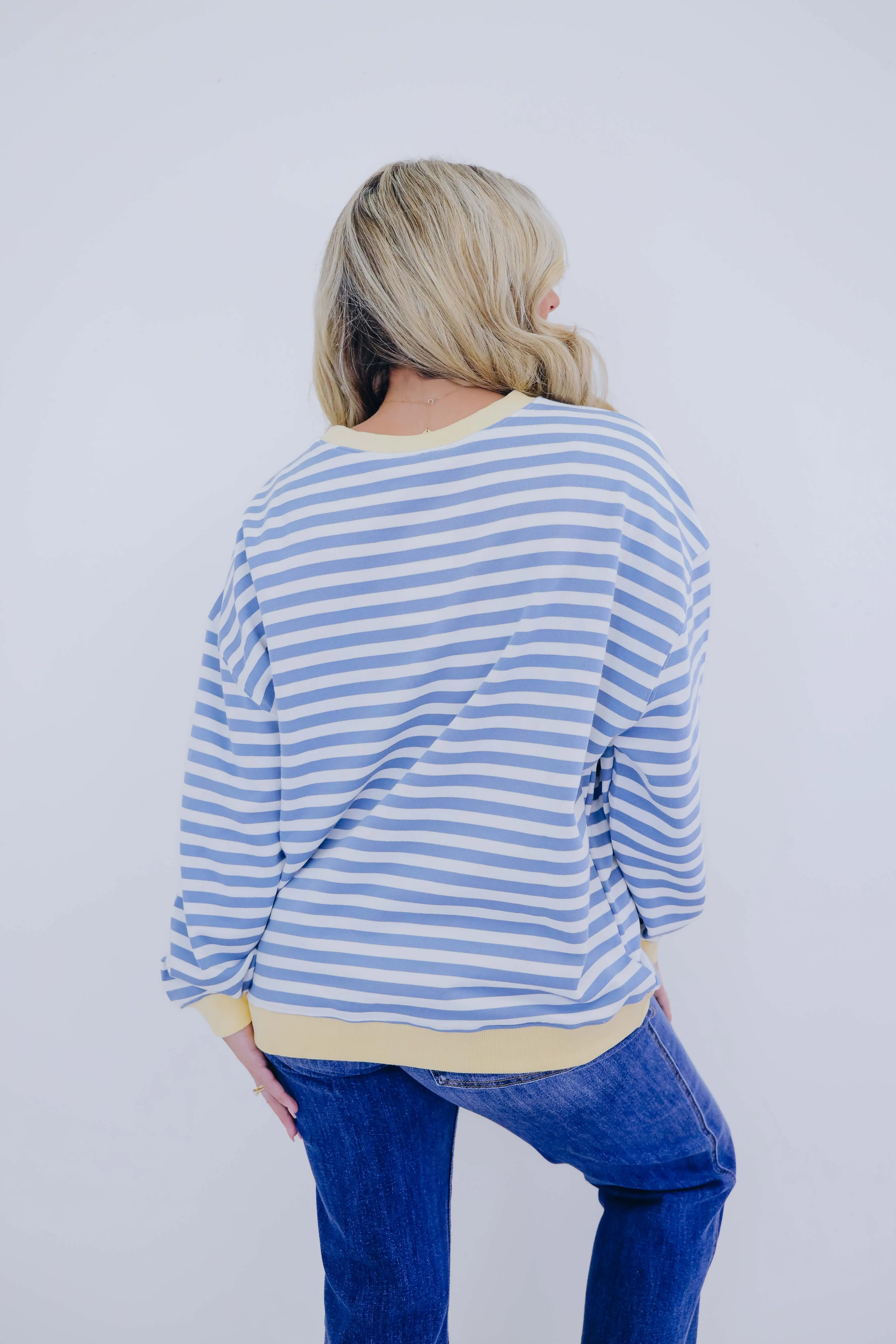 Nantucket Striped Pullover Sweatshirt