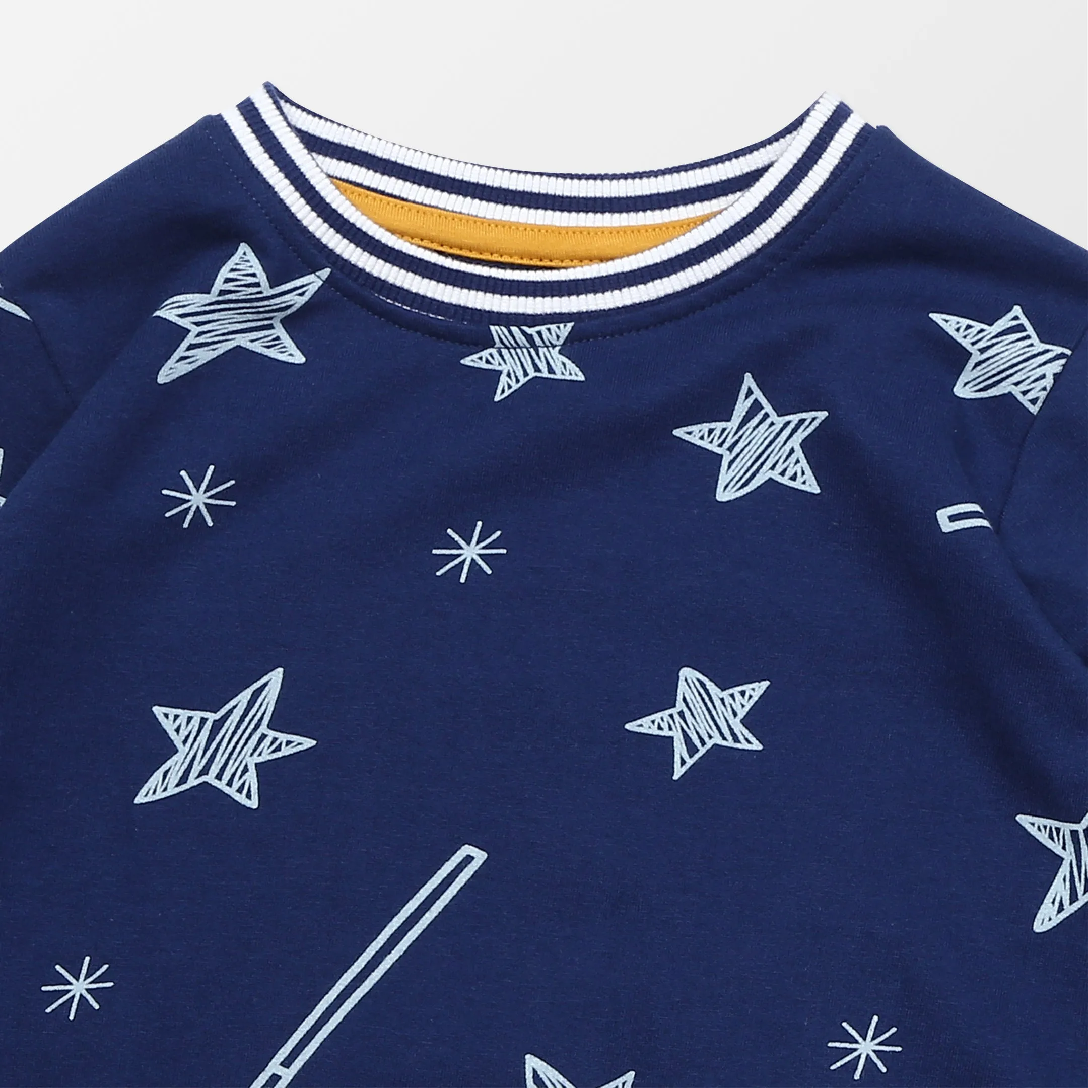 Navy Star Print Sweatshirt
