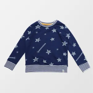 Navy Star Print Sweatshirt