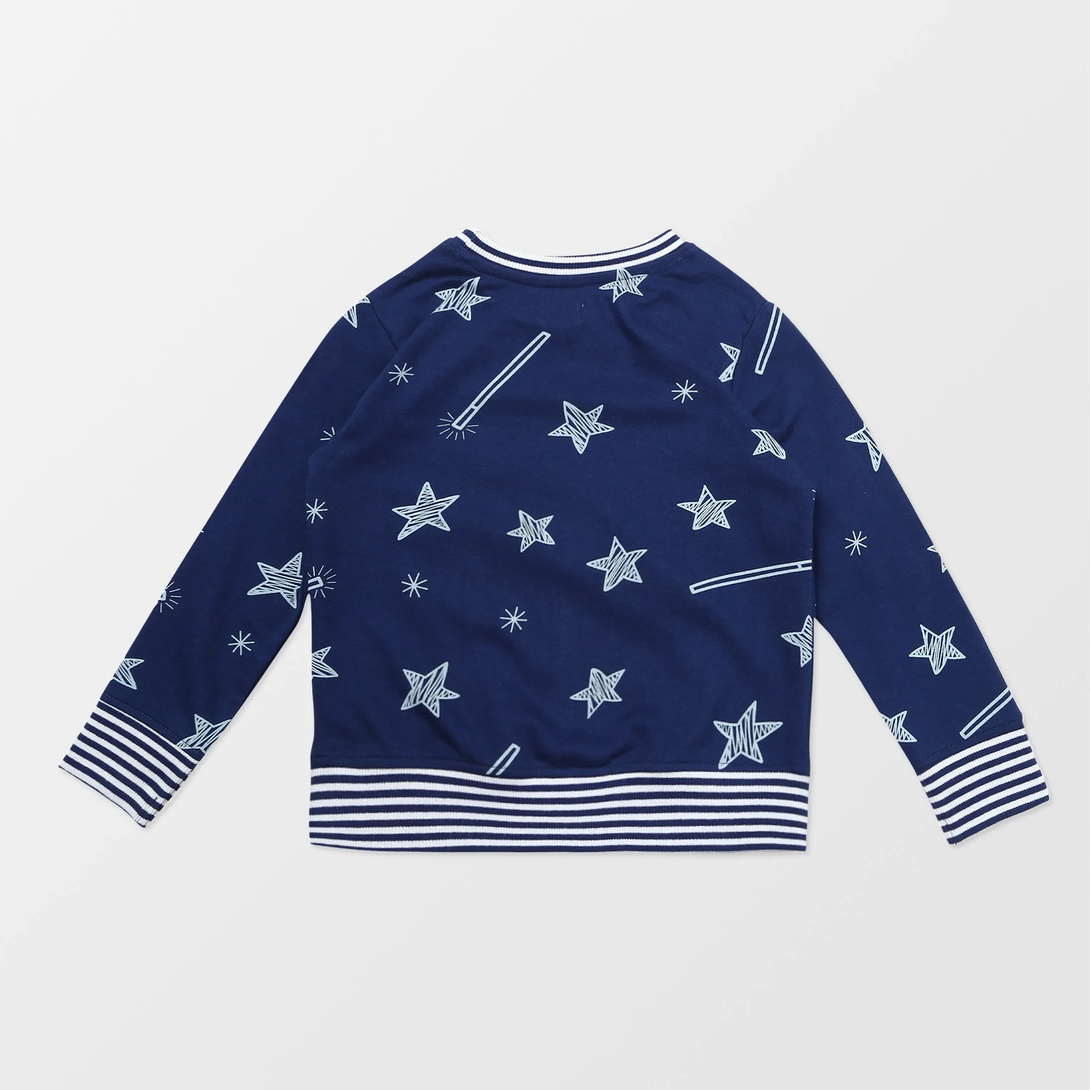 Navy Star Print Sweatshirt