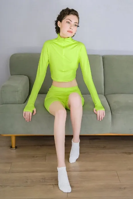 Neon Pullover & Biker Shorts