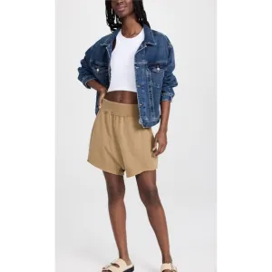 New Free People Hot Shot Harem Shorts in Khaki Tobacco Size Medium