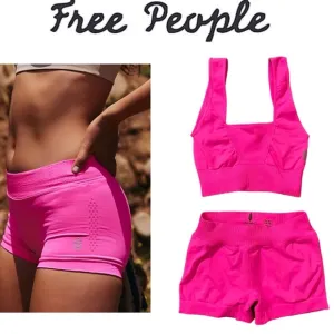 NEW Free People Movement Good Karma Bra &amp; Shorts [Set]