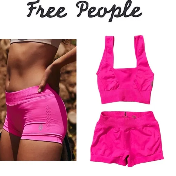 NEW Free People Movement Good Karma Bra &amp; Shorts [Set]