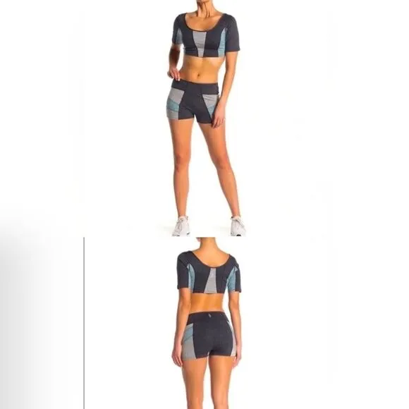 New Free People Movement Six Pack Athletic Top and Shorts Set