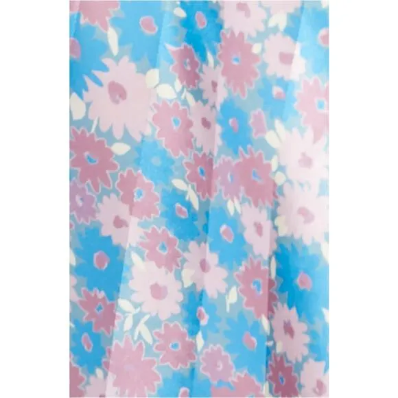 New Free People Pillow Talk Floral PJ Set $88 XS Button-up Crop Shirt Shorts