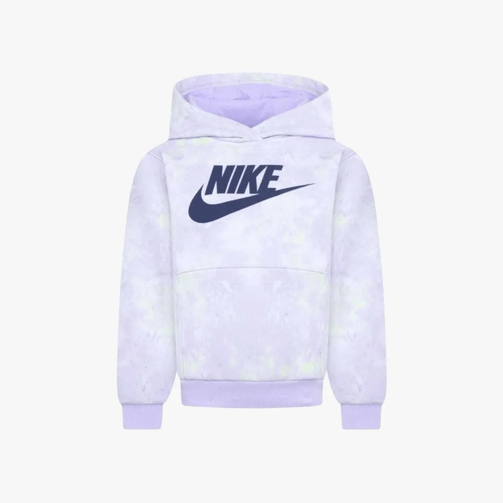 Nike Girls Printed Club Hoody Barley Grape