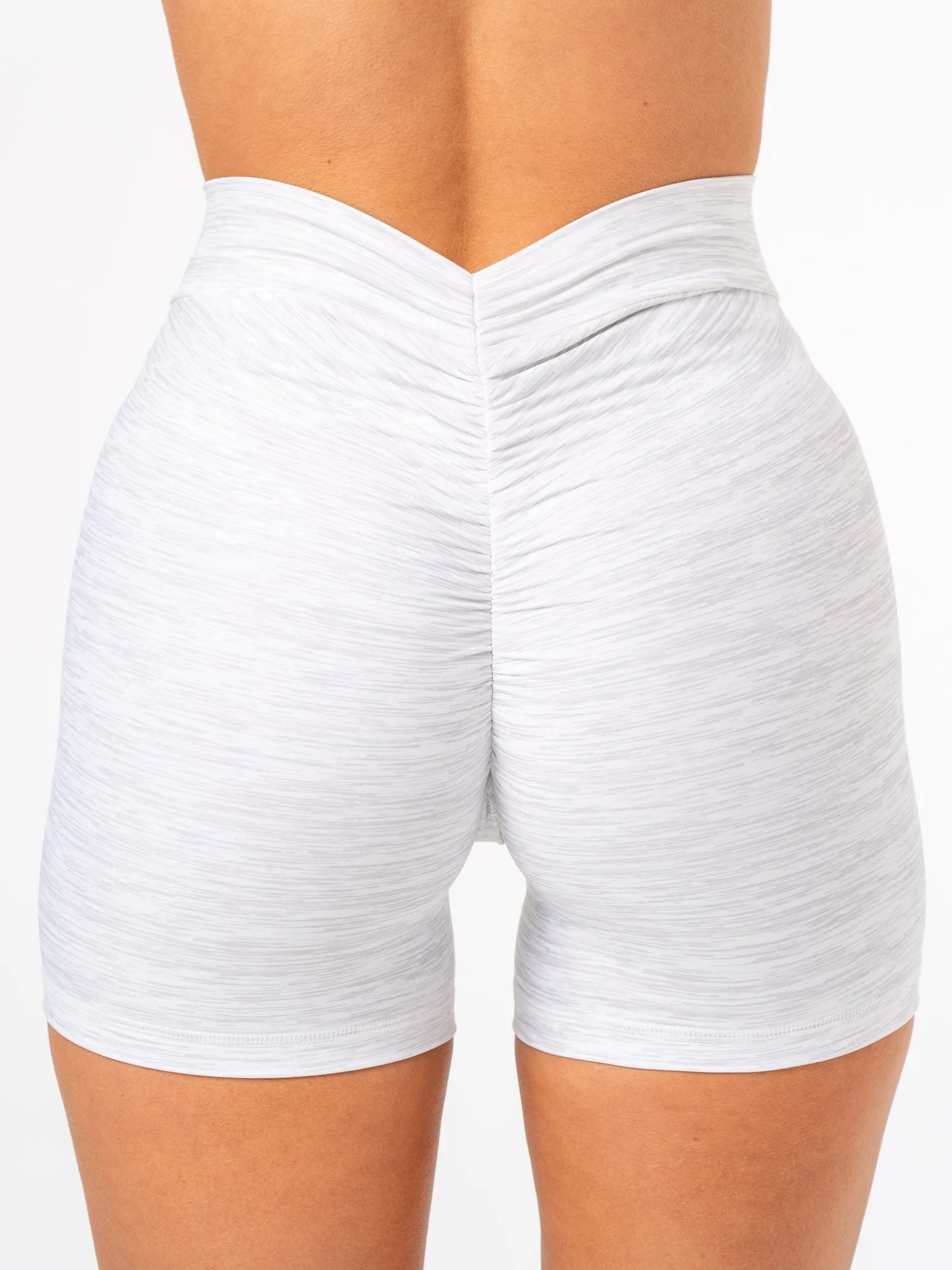 NKD V Scrunch Shorts - Grey Marl
