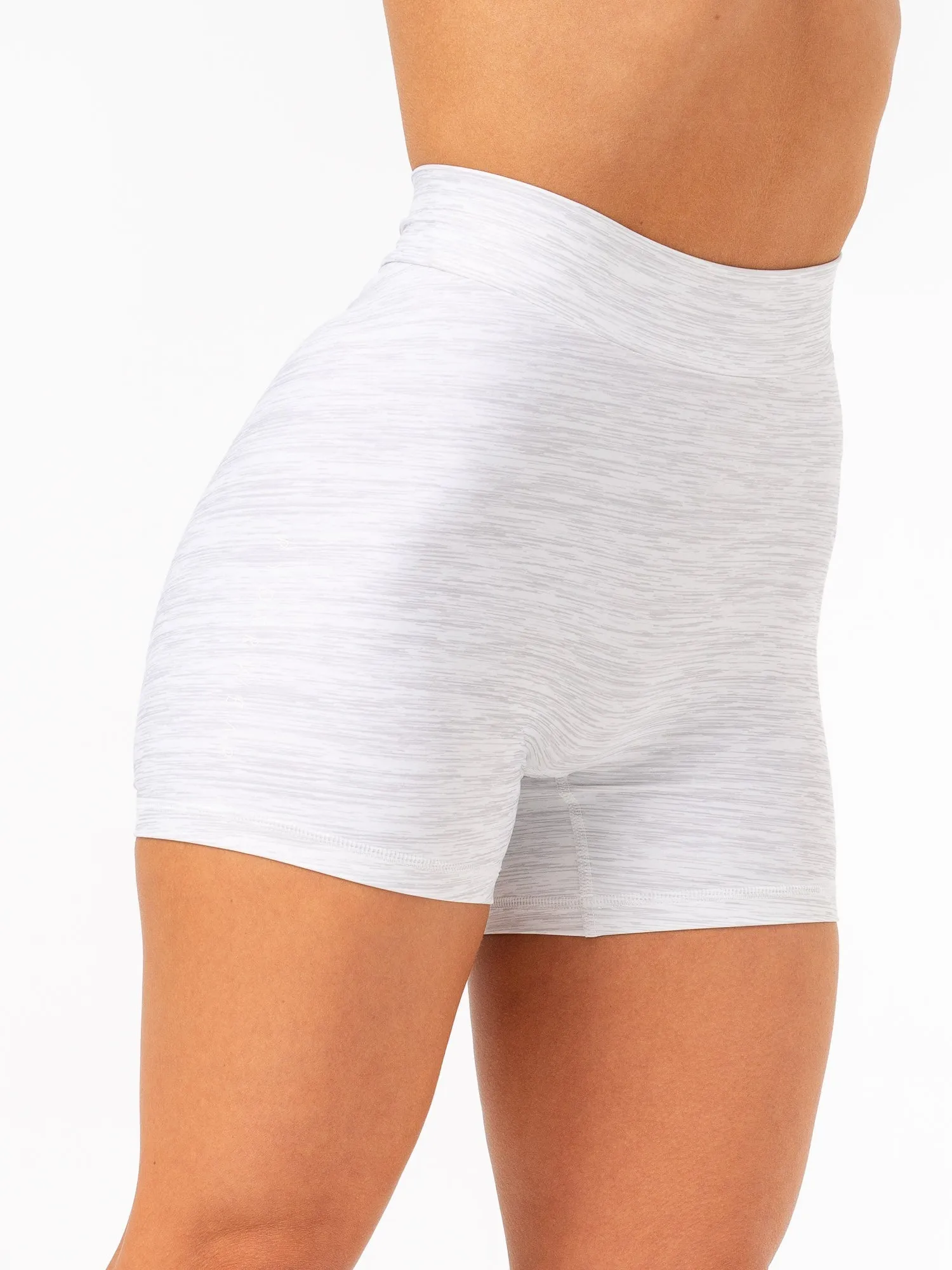 NKD V Scrunch Shorts - Grey Marl
