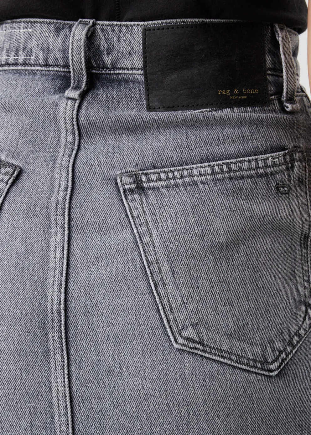 *NO STOCK* Broken In Denim High-Rise Skirt