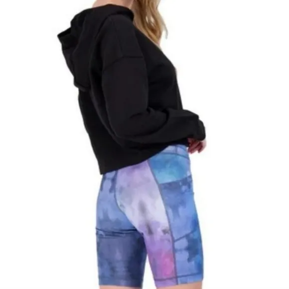 NWT 90 degrees by reflex tie dye cloudburst bike short set