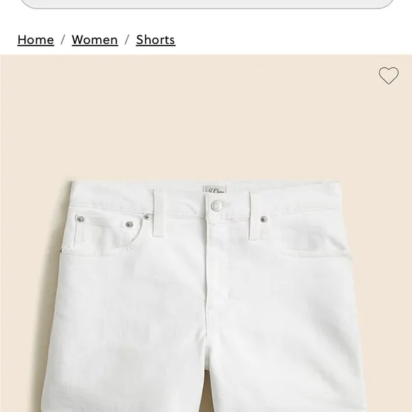 NWT Jcrew size 28 High-rise denim short in white