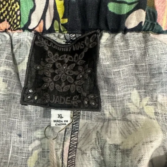 NWT Johnny Was Shorts Women's 100% Linen Patricia Easy Boho Floral Belted SZ XL