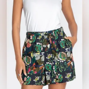 NWT Johnny Was Shorts Women's 100% Linen Patricia Easy Boho Floral Belted SZ XL