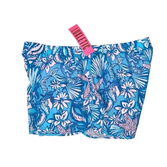 NWT LILLY PULITZER Luxletic 4’ Boca Chica shorts women’s size large