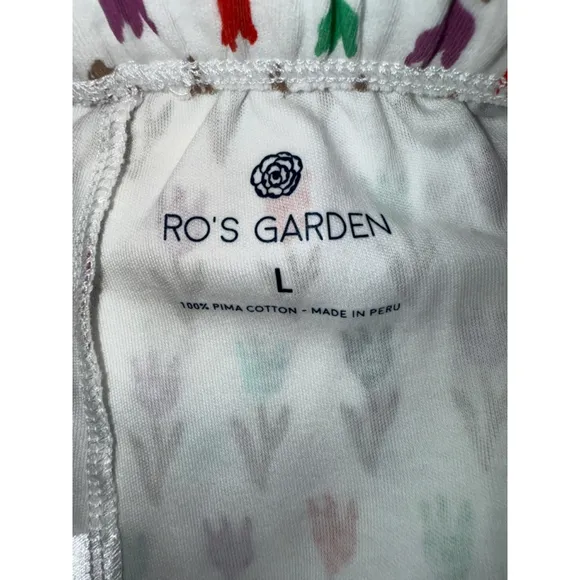 NWT Ro's Garden Tulip 2 Piece Pima Cotton Pajama Set Size Women's Size Large