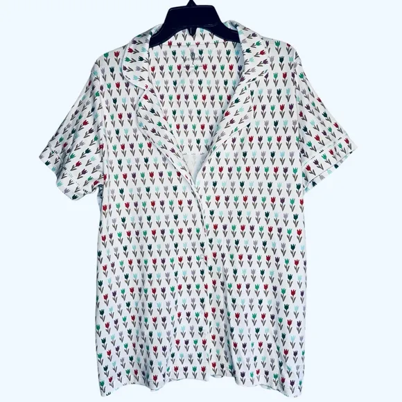 NWT Ro's Garden Tulip 2 Piece Pima Cotton Pajama Set Size Women's Size Large
