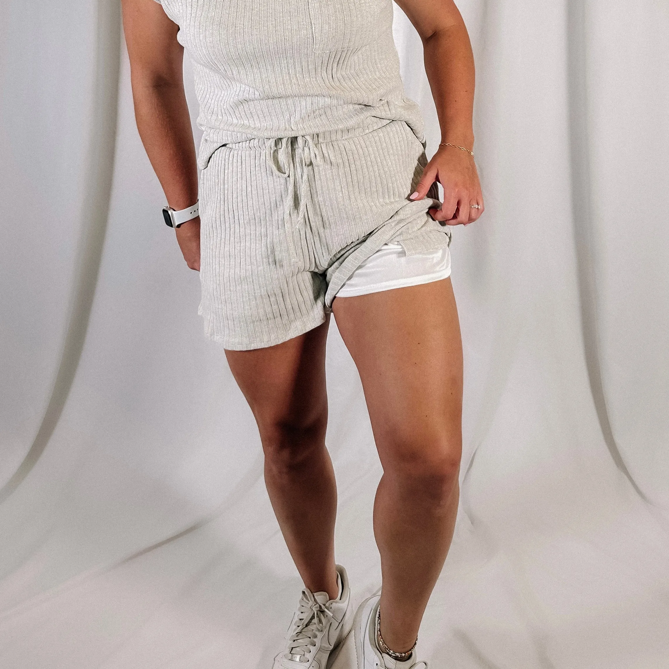 Oatmeal Knit Shorts