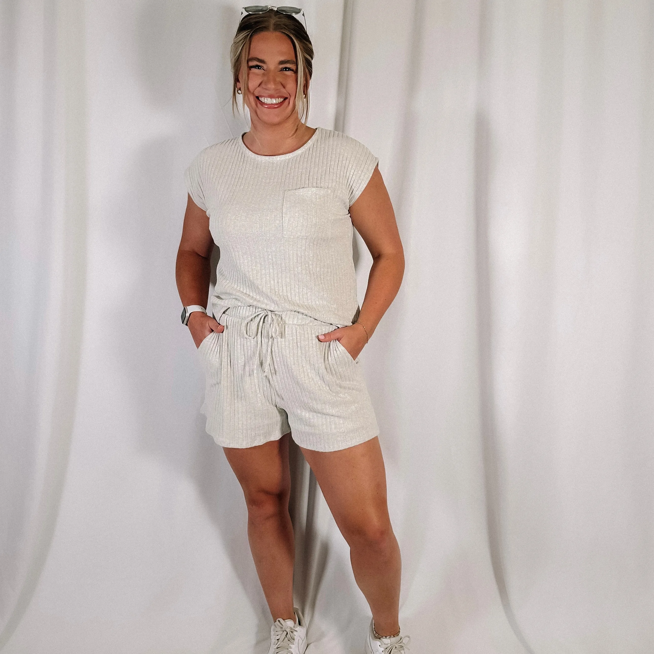 Oatmeal Knit Shorts