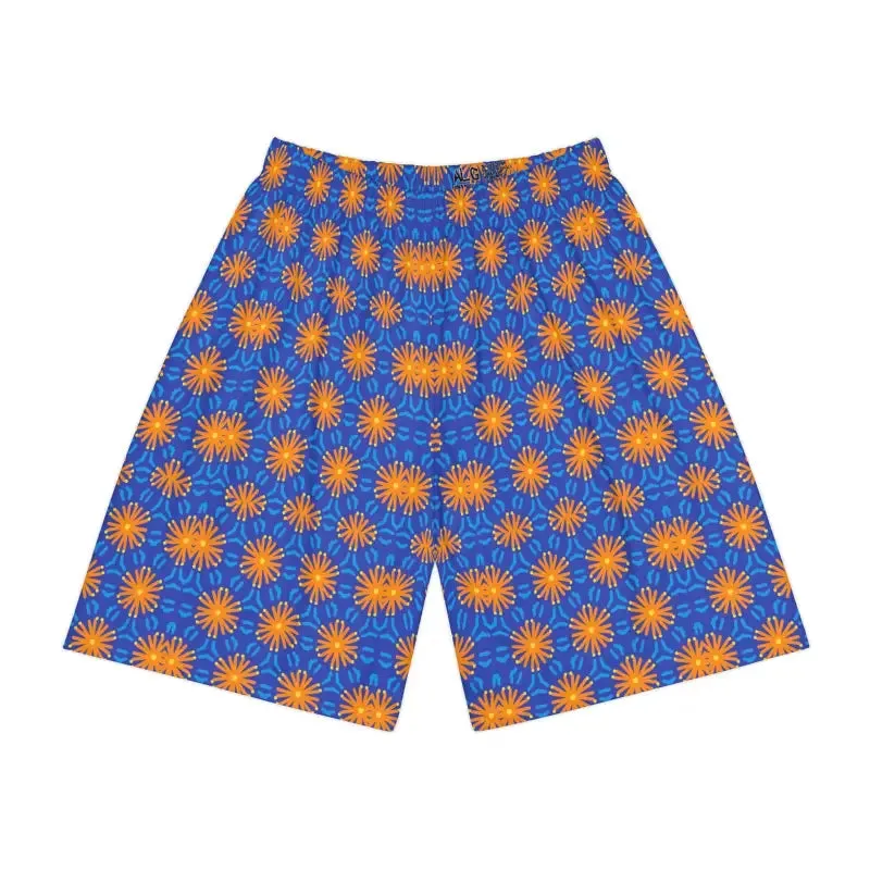 Orange Pattern Men's Sports Shorts Strut in Comfort