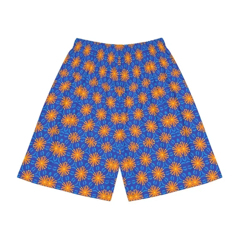 Orange Pattern Men's Sports Shorts Strut in Comfort