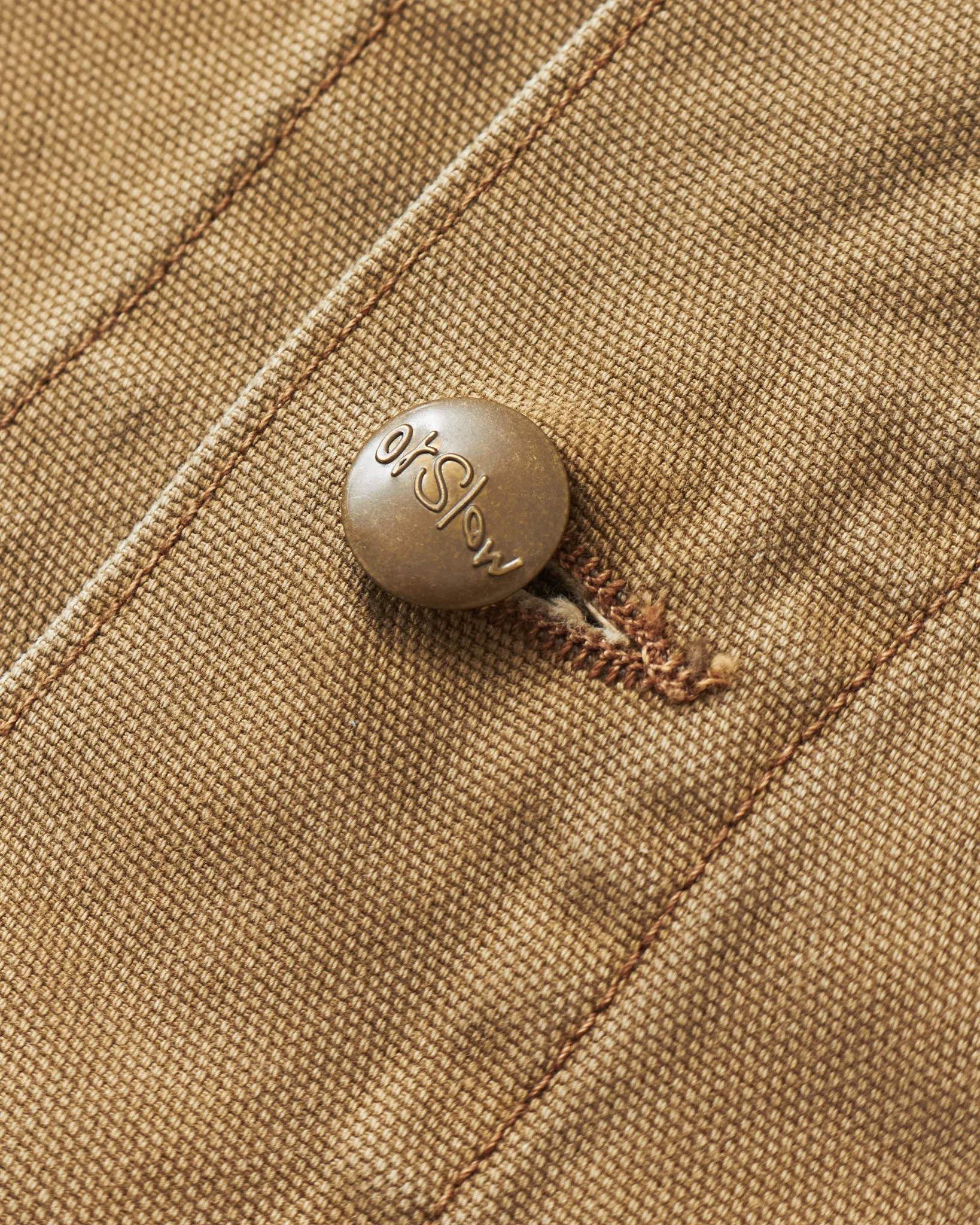 OrSlow 6034 Relaxed Fit Cover All Denim Jacket Brown