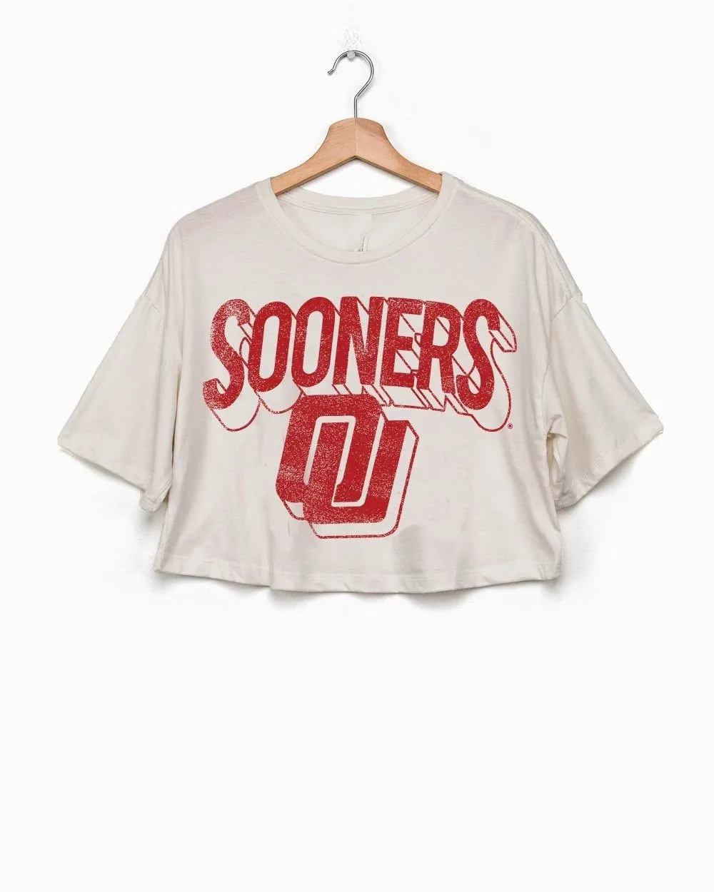 OU Disco Ivory Cropped Tee
