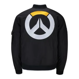 Overwatch Logo Men's Black Zip-Up Bomber Jacket