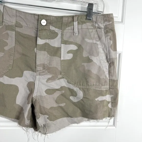 PAIGE Mayslie Utility Cut Off Shorts Camo Print NEW Size 29