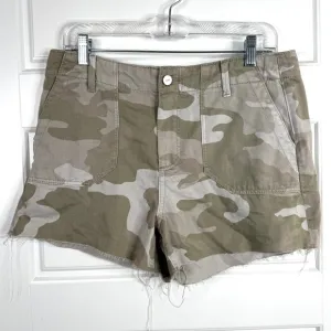 PAIGE Mayslie Utility Cut Off Shorts Camo Print NEW Size 29