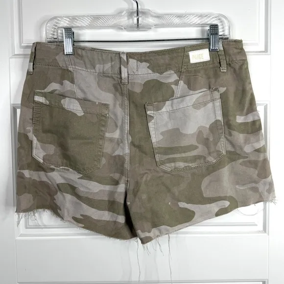PAIGE Mayslie Utility Cut Off Shorts Camo Print NEW Size 29