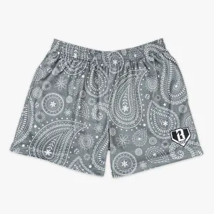Paisley Youth Shorts - Gray